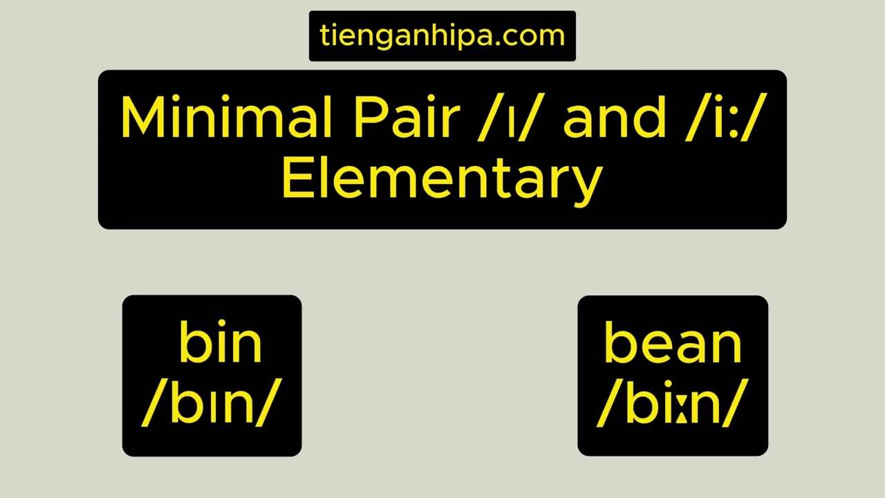 Minimal Pair /ɪ/ and /i:/ – Elementary