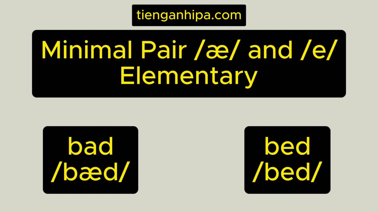 Minimal Pair /æ/ and /e/ – Elementary